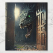 Étiquette Pour Bouteilles De Vin Monstres lurk (Étiquettes simples)