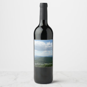 Étiquette Pour Bouteilles De Vin Montagnes Appalaches I Shenandoah