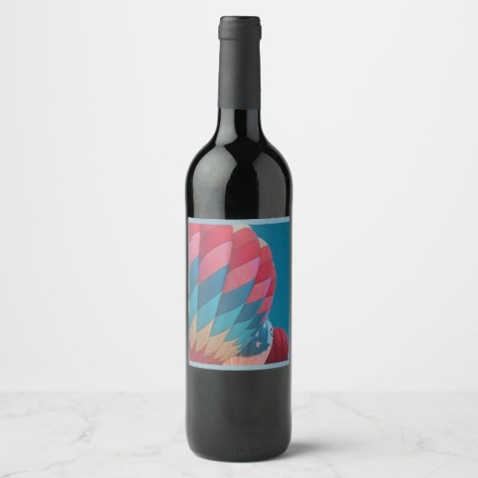 Étiquette Pour Bouteilles De Vin montgolfière (Devant)
