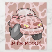 Étiquette Pour Bouteilles De Vin Moo Car (Étiquettes simples)