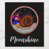Étiquette Pour Bouteilles De Vin Moonshine Etrange escargot (Étiquettes simples)