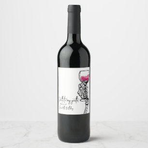 Étiquette Pour Bouteilles De Vin Mort à ma jeunesse