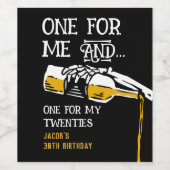 Étiquette Pour Bouteilles De Vin Mort à mes 20 ans (Étiquettes simples)