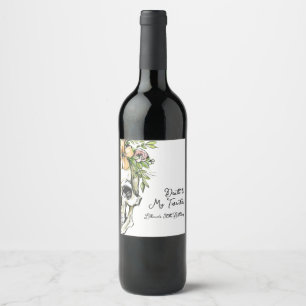 Étiquette Pour Bouteilles De Vin Mort à mon crâne d'anniversaire des années 20