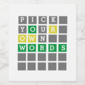 Étiquette Pour Bouteilles De Vin Mot personnalisé (Étiquettes simples)