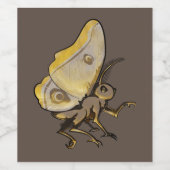 Étiquette Pour Bouteilles De Vin Moth (Étiquettes simples)