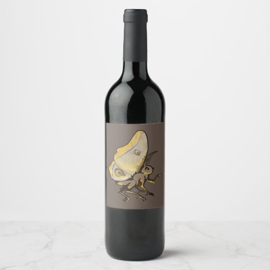 Étiquette Pour Bouteilles De Vin Moth (Devant)