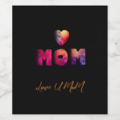 Étiquette Pour Bouteilles De Vin mothers day (Étiquettes simples)