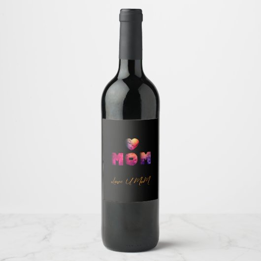 Étiquette Pour Bouteilles De Vin mothers day (Devant)