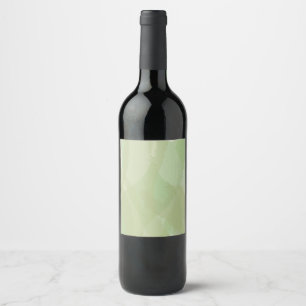 Étiquette Pour Bouteilles De Vin Motif abstrait à l'aquarelle vert, frais et tendan