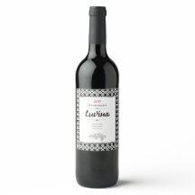 Motif arabesque symétrique noir et blanc gras