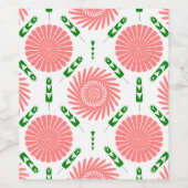 Étiquette Pour Bouteilles De Vin motif aux fleurs roses (Étiquettes simples)