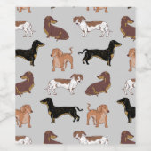 Étiquette Pour Bouteilles De Vin Motif chien Dachshund (Étiquettes simples)