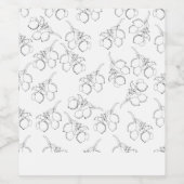 Étiquette Pour Bouteilles De Vin Motif citron (Étiquettes simples)