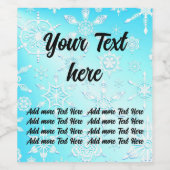 Étiquette Pour Bouteilles De Vin Motif Crystal Snowflakes (Étiquettes simples)