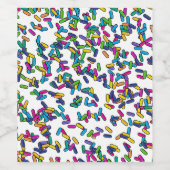 Étiquette Pour Bouteilles De Vin Motif d'arrosage éparpillé (Étiquettes simples)