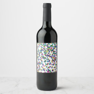Étiquette Pour Bouteilles De Vin Motif d'arrosage éparpillé