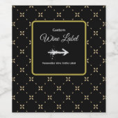 Étiquette Pour Bouteilles De Vin Motif de diamant sur Étiquette de vin personnalisé (Étiquettes simples)