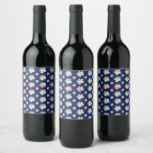 Étiquette Pour Bouteilles De Vin Motif de fleurs blanches Thunder_Cove (Bouteilles)