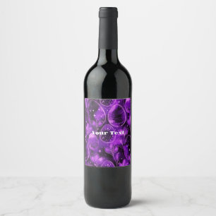 Étiquette Pour Bouteilles De Vin Motif de Pâques gothique violet