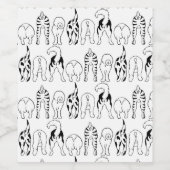 Étiquette Pour Bouteilles De Vin Motif des boutons de chien (Étiquettes simples)