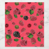 Étiquette Pour Bouteilles De Vin Motif framboise (Étiquettes simples)