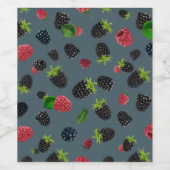 Étiquette Pour Bouteilles De Vin Motif framboise 2 (Étiquettes simples)