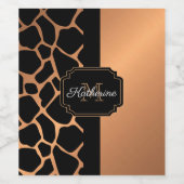 Étiquette Pour Bouteilles De Vin Motif Giraffe (Étiquettes simples)