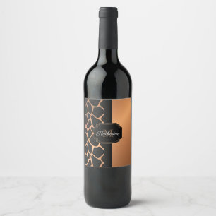 Étiquette Pour Bouteilles De Vin Motif Giraffe