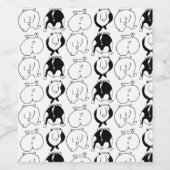 Étiquette Pour Bouteilles De Vin Motif Hamster Butts (Étiquettes simples)