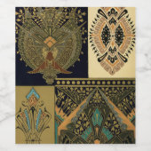 Étiquette Pour Bouteilles De Vin Motif textile Art nouveau Christopher (Étiquettes simples)