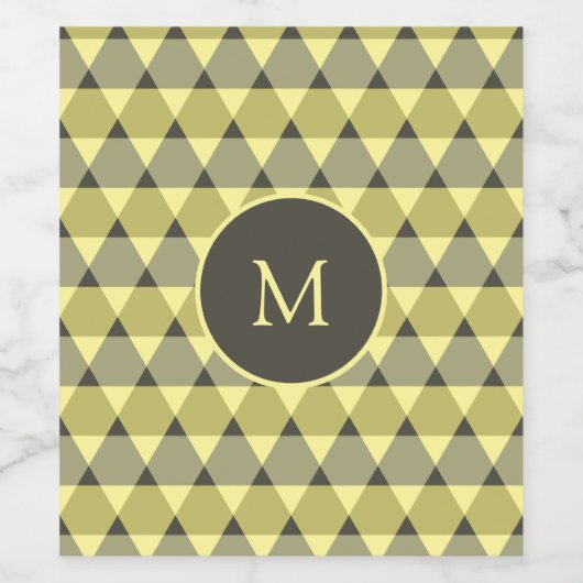 Étiquette Pour Bouteilles De Vin Motif triangles (Étiquettes simples)