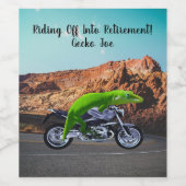 Étiquette Pour Bouteilles De Vin Moto Gecko Joe (Étiquettes simples)