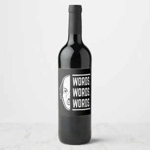 Étiquette Pour Bouteilles De Vin Mots Mots Mots Mots Mots Shakespeare Citer Thespia