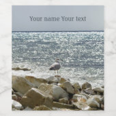 Étiquette Pour Bouteilles De Vin Mouette et mer (Étiquettes simples)