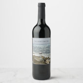 Étiquette Pour Bouteilles De Vin Mouette et mer (Devant)