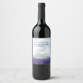 Étiquette Pour Bouteilles De Vin Mountain Lavender Landscape Nouveau M & Mme (Devant)