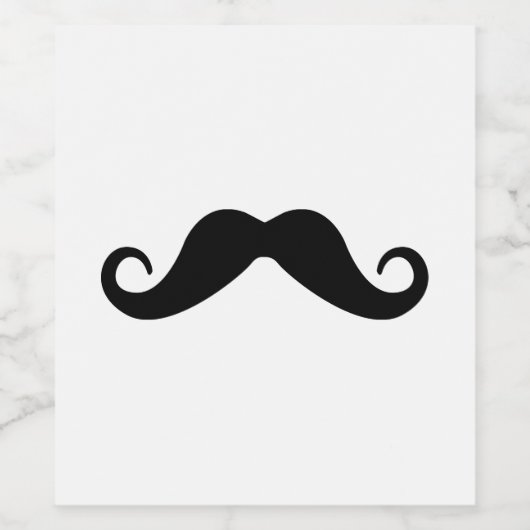 Étiquette Pour Bouteilles De Vin Moustache (Étiquettes simples)