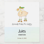 Étiquette Pour Bouteilles De Vin Mouton moderne (Étiquettes simples)