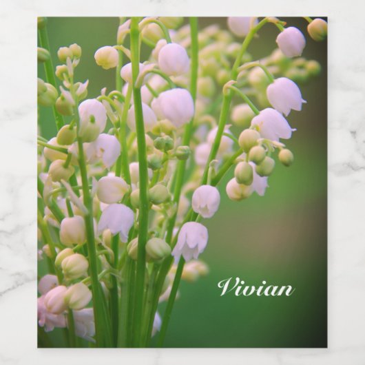 Étiquette Pour Bouteilles De Vin Muguet personnalisé (Étiquettes simples)