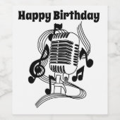 Étiquette Pour Bouteilles De Vin Musique (Étiquettes simples)