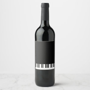 ÉTIQUETTE POUR BOUTEILLES DE VIN MUSIQUE DE PIANO