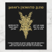 Étiquette Pour Bouteilles De Vin Mystic Bachelorette Tarot (Étiquettes simples)