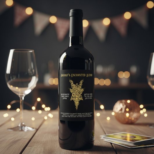 Étiquette Pour Bouteilles De Vin Mystic Bachelorette Tarot