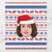 Étiquette Pour Bouteilles De Vin NANCY PELOSI Noël (Étiquettes simples)