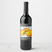 Étiquette Pour Bouteilles De Vin Nashi poire jaune aquarelle (Devant)