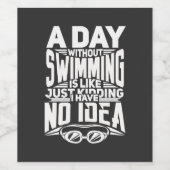 Étiquette Pour Bouteilles De Vin Natation (Étiquettes simples)