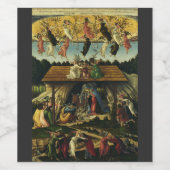 Étiquette Pour Bouteilles De Vin Nativité mystique par Sandro Botticelli (Étiquettes simples)