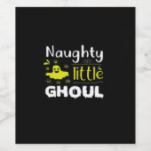 Étiquette Pour Bouteilles De Vin Naughty Little Ghoul (Étiquettes simples)