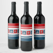 Étiquette Pour Bouteilles De Vin Nautical design (Bouteilles)